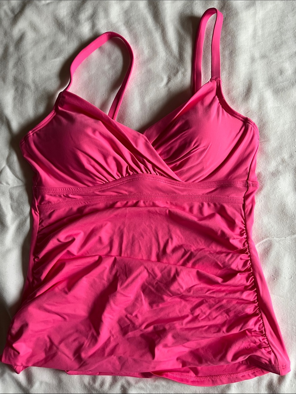 Anne Cole Hot Pink Tankini-Style One-Piece Swimsuit